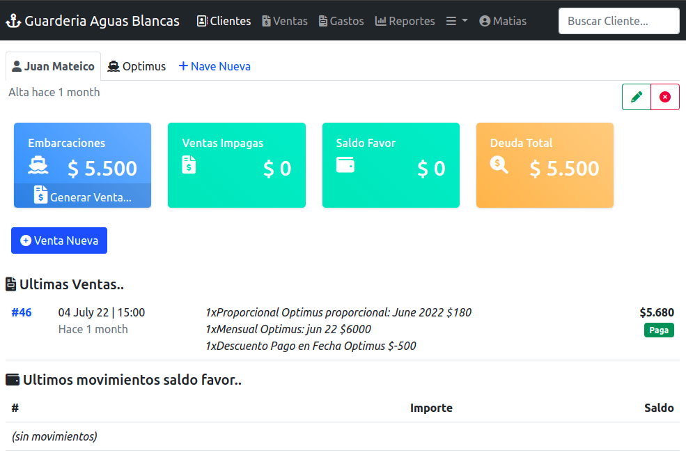 Cliente Detalle